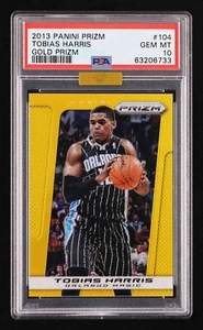 Tobias Harris 2013 Panini Prizm Gold/10 SSP #104 PSA 10 MBA Gold - Imagen 1 de 2