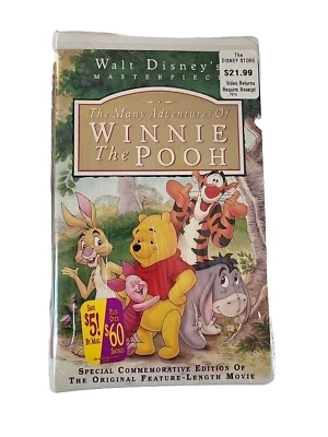 SEALED Disney's The Many Adventures of Winnie the Pooh VHS 1996 Masterpiece F34 - Image 1 of 2