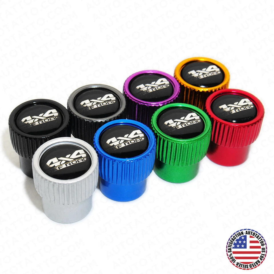 For Toyota 4x4 Off Road Roundel Car Wheels Tire Air Valve Caps Stem Dust Cover - Изображение 1 из 4