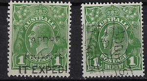 Sellos Australia Sc#67 1 penique verde y amarillo verde usados - Imagen 1 de 1