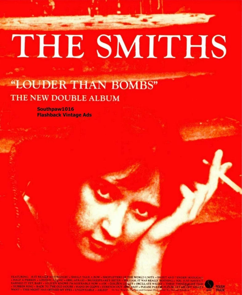 1987 The Smiths "Louder Than Bombs" Album Release Reproduction Promo Print Ad - Image 1 of 1