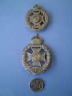 WW2 Rifle Brigade White Metal Cap Badge and Pouch Badge