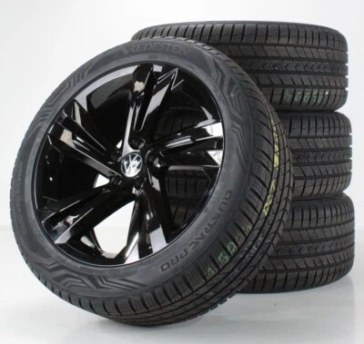 VW Tiguan & Allspace Ganzjahresreifen Felgen 19 Zoll Valencia schw 5NA601025AM - Bild 1 von 4