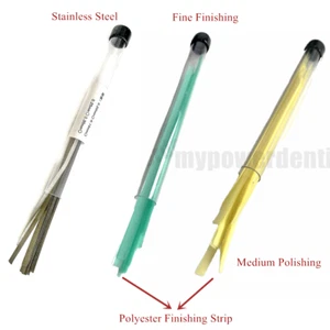 Dental Polierstreifen Edelstahl/Polyester Abschlussstreifen Interproximal Schleifen - Bild 1 von 24