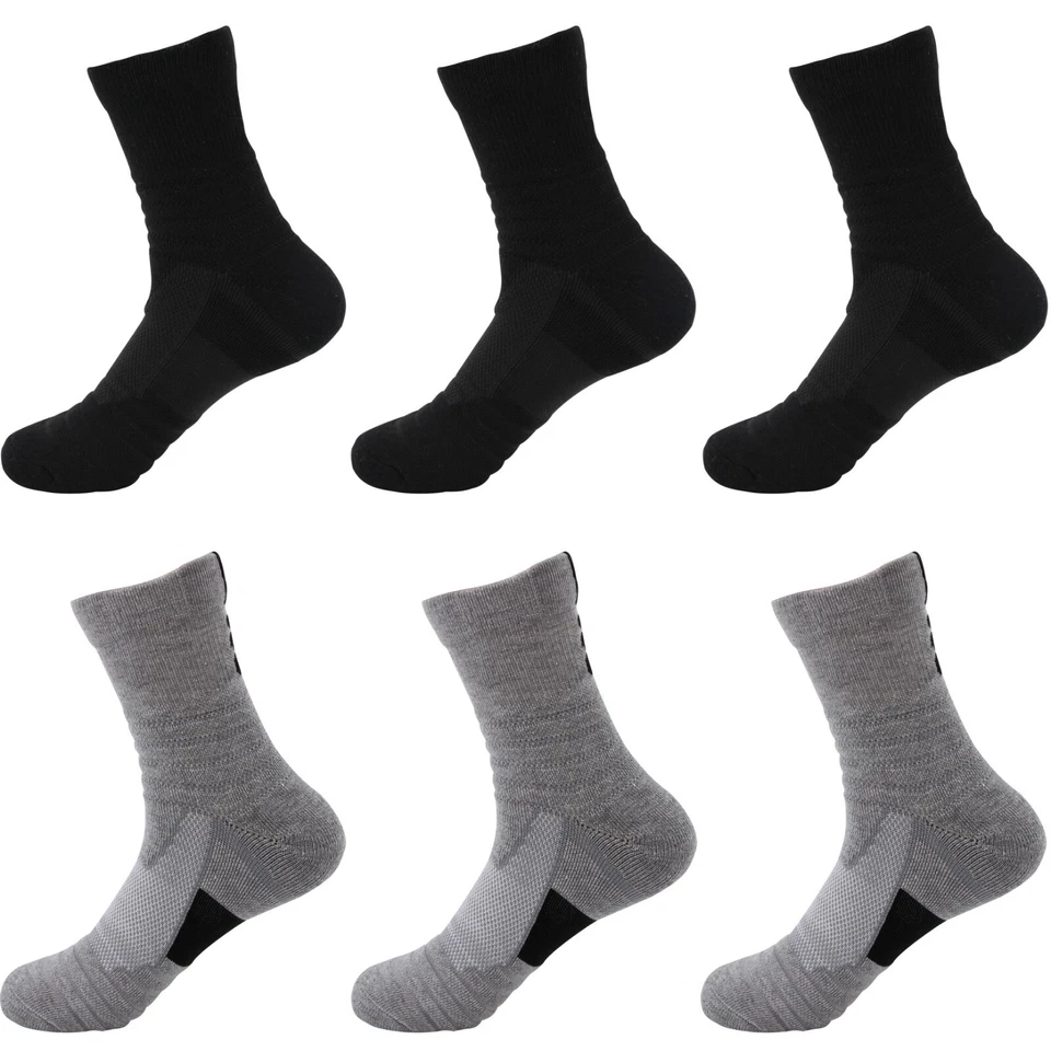 6 pares de calcetines deportivos de trabajo para hombre de alto rendimiento de algodón para correr Foto 1 de 1