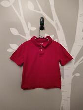 CHEROKEE Boys Polo Style Top Shirt Size XS Cotton Red short sleeve