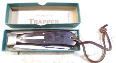 Cuchillo trampero Remington R1128 nuevo en caja con 2 hojas, hecho en 1989 #2860 Foto 1 de 4