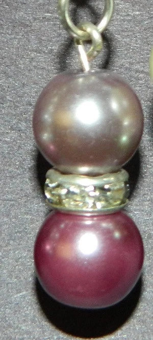 Pendientes perforados de circonita cúbica y perlas de vidrio: joyería formal de plata para fiesta de noche Foto 1 de 1