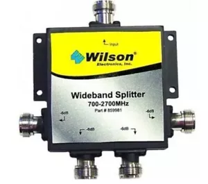 WILSON 859981 4-Way 50 Ohm Splitter, 700-2700 Mhz with N-Female Connectors NEW - Picture 1 of 1