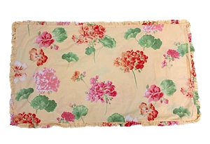 (1) Cuddledown King Size 20" x 30" Pillow Sham Cotton Yellow Floral Ruffle Edge - Picture 1 of 18