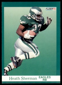 1991 Fleer Heath Sherman . Philadelphia Eagles #331