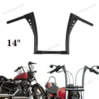 14" Ape Hanger Handlebar For Harley-Davidson Sportster Custom XL1200C XL1200N Foto 1 de 4