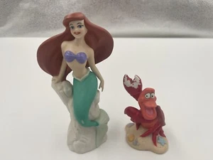 Disney Little Mermaid  Ariel Figurine Sri Lanka 6" and 3" Sebastian - Picture 1 of 8