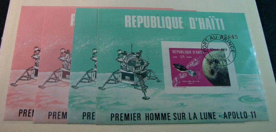 海地外国斯科特纪念品 # 624H & 624I 阿波罗香水与帝国 1969 H119 — 第 1/1 张图片