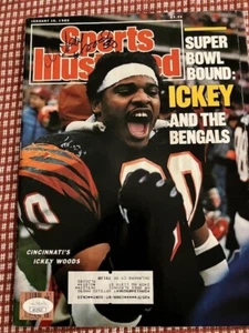 Ickey Woods Auto Signed Sports Ill cover (01/16/89) JSA - Picture 1 of 4