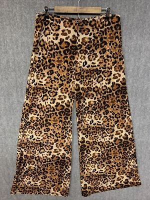 Cover Charge Pajama Pants Womens 1XL 14W Brown Pull On Sleep Bottoms Wide Leg - Image 1 of 4