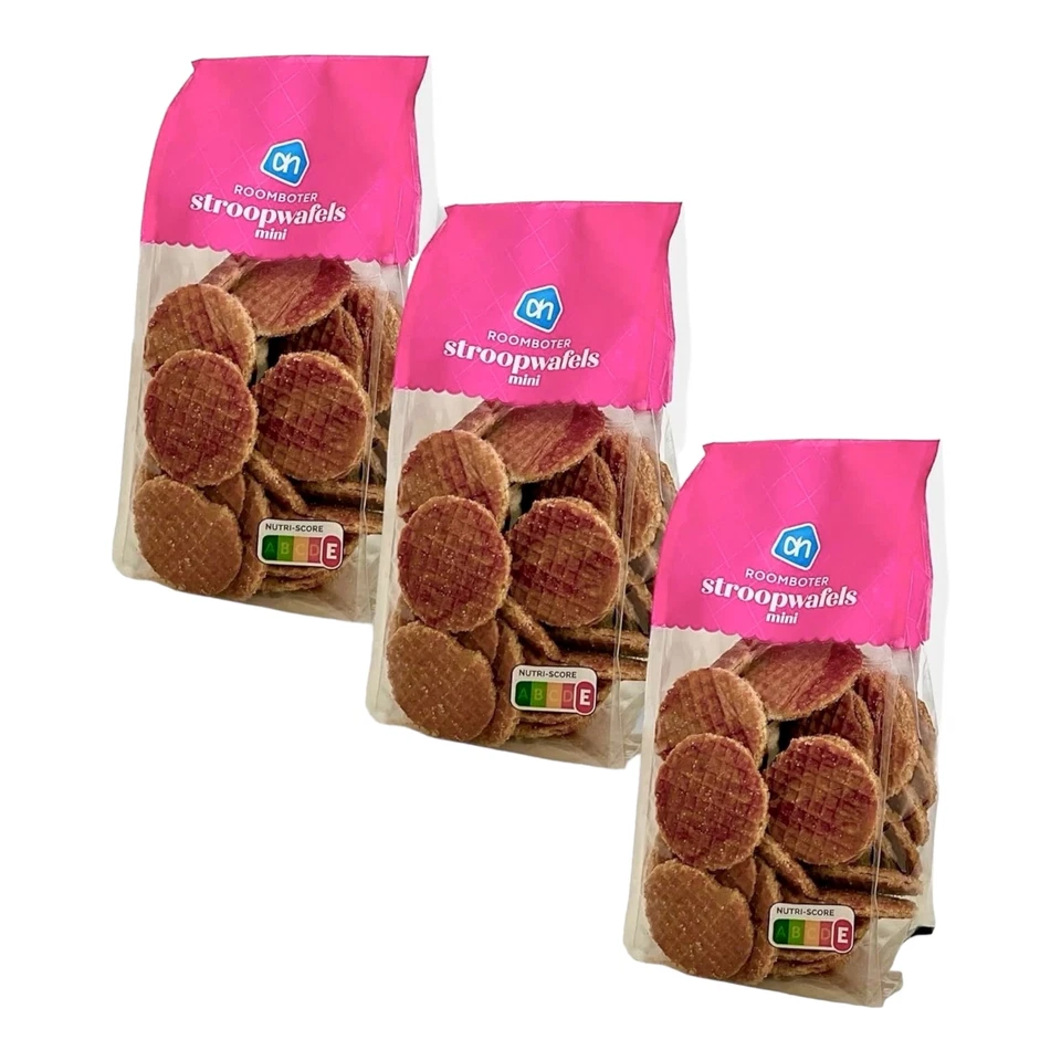 (19,99 EUR/kg) AH Mini stroopwafels confezione multipla 3 x 300 g - Immagine 1 di 1