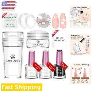 Soft Nails Silicone Stamper Kit with Premium French Nail Tools - DIY Manicure - Picture 1 of 9