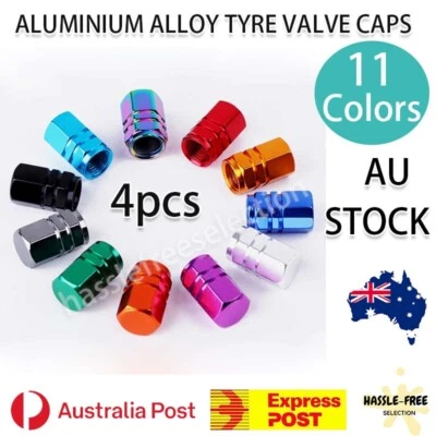 4 Pcs Tyre Valve Caps Stems Wheel Tire Truck Cover Bike Screw Motorbike Dust Air - image 1 of 3