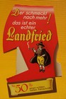 LANDFRIED Heidelberg Werbetafel Pfeifentabak 50 Pf antik original Vorkriegsware