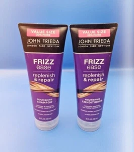 JOHN FRIEDA FRIZZ EASE REPLENISH & REPAIR SHAMPOO & CONDITIONER 10.1 Fl Oz - Picture 1 of 6