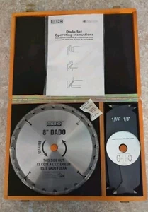 Mibro Dado 8” Twin Blade Carbide Tipped Adjustable With Wooden Storage Box - Picture 1 of 6