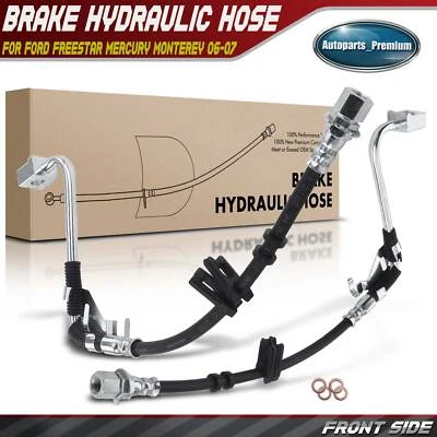 Manguera hidráulica de freno delantera izquierda y derecha 2 piezas para Ford Freestar Mercury Monterey Foto 1 de 4