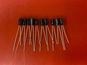 10x ECE-A1EKA4R7 PANASONIC CAPACITOR ALUMINUM 4.7UF 25V 20% 4X7mm RADIAL - Picture 1 of 4