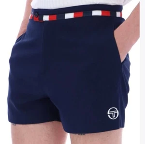 Sergio Tacchini John McEnroe Cielo (Blow) Blue Tennis Shorts - Ltd Edition! - Picture 1 of 4