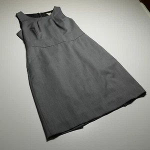 J. Crew Sheath Dress Womens 6 Petite Heather Gray Wool-Mix Vented Career Formal - Picture 1 of 19