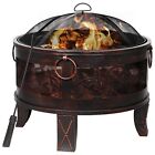 26 inch Fire Pit Heater Backyard Wood Burning Patio Deck Stove Fireplace Outdoor