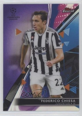 2021-22 Topps Finest UCL Purple Refractor /299 Federico Chiesa #33 - Image 1 of 2