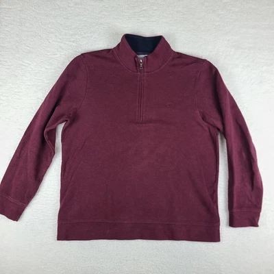Brooks Brothers Sweater Mens XL Burgundy Red Quarter Zip Sweatshirt - Image 1 of 4