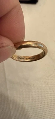 Vintage Tiffany and Co. 14k Gold Mens Wedding Band Ring - Image 1 of 4