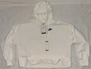 Nike White Medium Club Fleece Women's Oversized Hoodie DV5645-100 - Picture 1 of 5