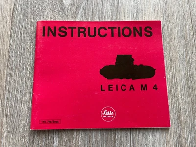 vintage leica m 4 camera instruction booklet - Image 1 of 4
