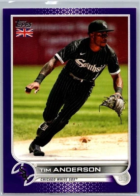 2022 Topps UK Edition Purple /50 Tim Anderson #157 Chicago White Sox - Image 1 of 2