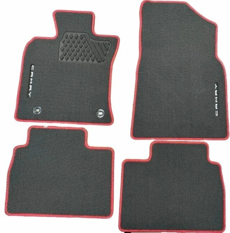 OEM Carpet Floor Mats in Black w Red Serge Fits 2025 Toyota Camry PT206-03251-02 - Image 1 of 4