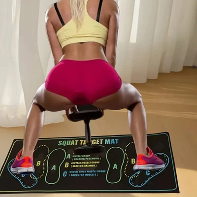 Non-Slip Durable Two-Color Squat Mat, Suitable for Home and Gym Use - Image 1 of 4