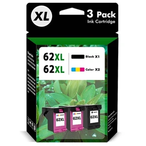 Czarny i 2PK Trójkolorowy 62XL wkład atramentowy do HP ENVY 5545 5547 5548 5549 5640 - Zdjęcie 1 z 6