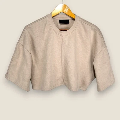 Sudadera corta Reebok X Cardi B Suéter Mujer Grande Beige Gimnasio Atletismo Foto 1 de 4