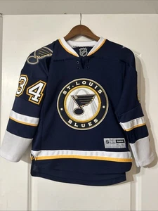 Reebok St. Louis Blues Legace #34 Jersey Youth S/M NHL Hockey Fight Strap - Picture 1 of 7