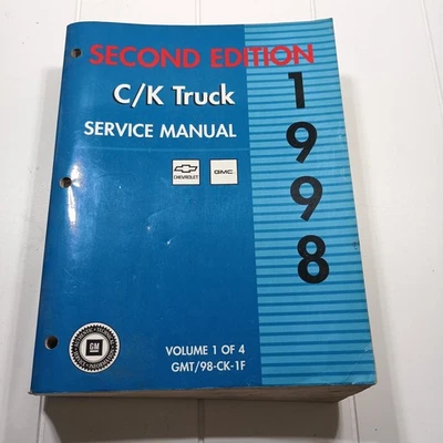 Руководство по обслуживанию грузовика 1998 Chevrolet GMC C/K том 1 из 4 от оригинального производителя второе издание - Изображение 1 из 3