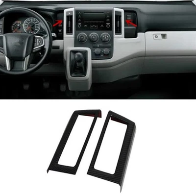 Carbon Fiber Car Center Air Outlet Vent Cover Trim For Toyota HIACE 2019-2024 — 第 1/4 张图片