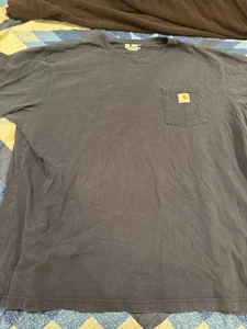 Carhartt Pocket T-Shirt Loose Fit Sz 2XL Black - Picture 1 of 6