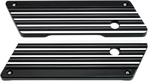 Cubiertas de cierre de alforja Joker Machine con aletas negras #04-50-1B Harley Davidson Foto 1 de 1