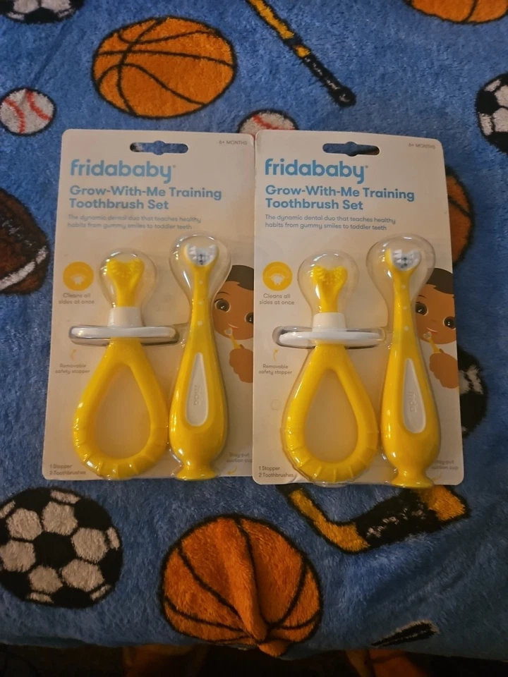 NEW/SEALED - Frida Baby - Grow-With-Me Training Toothbrush Set - 2 Pack (2 Sets) - Image 1 of 1