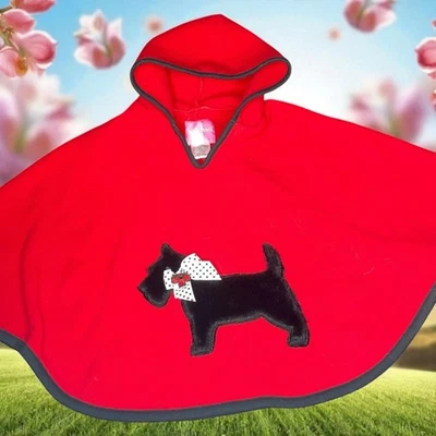 Poncho Goodlad Niñas Capa Con Capucha Talla Única Polar Perro Scottish Terrier Scottie Rojo Foto 1 de 4