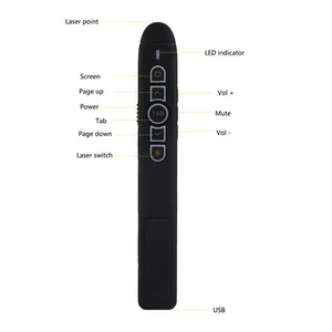 Dry Battery 2.4GHz Wireless Presenter Power Point Electronic Remote Control P CB - Afbeelding 1 van 24