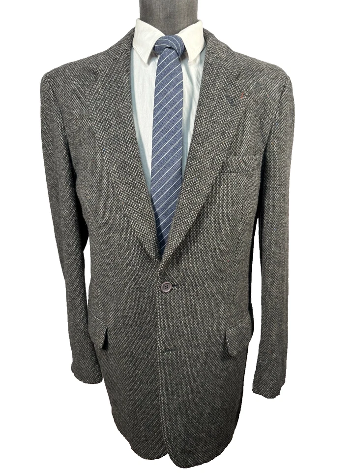 Abrigo Blazer Chaqueta 42L OAKTON Ltd. Para Hombres Gris FLECK TWEED LANA Calce Clásico Deportivo Foto 1 de 4